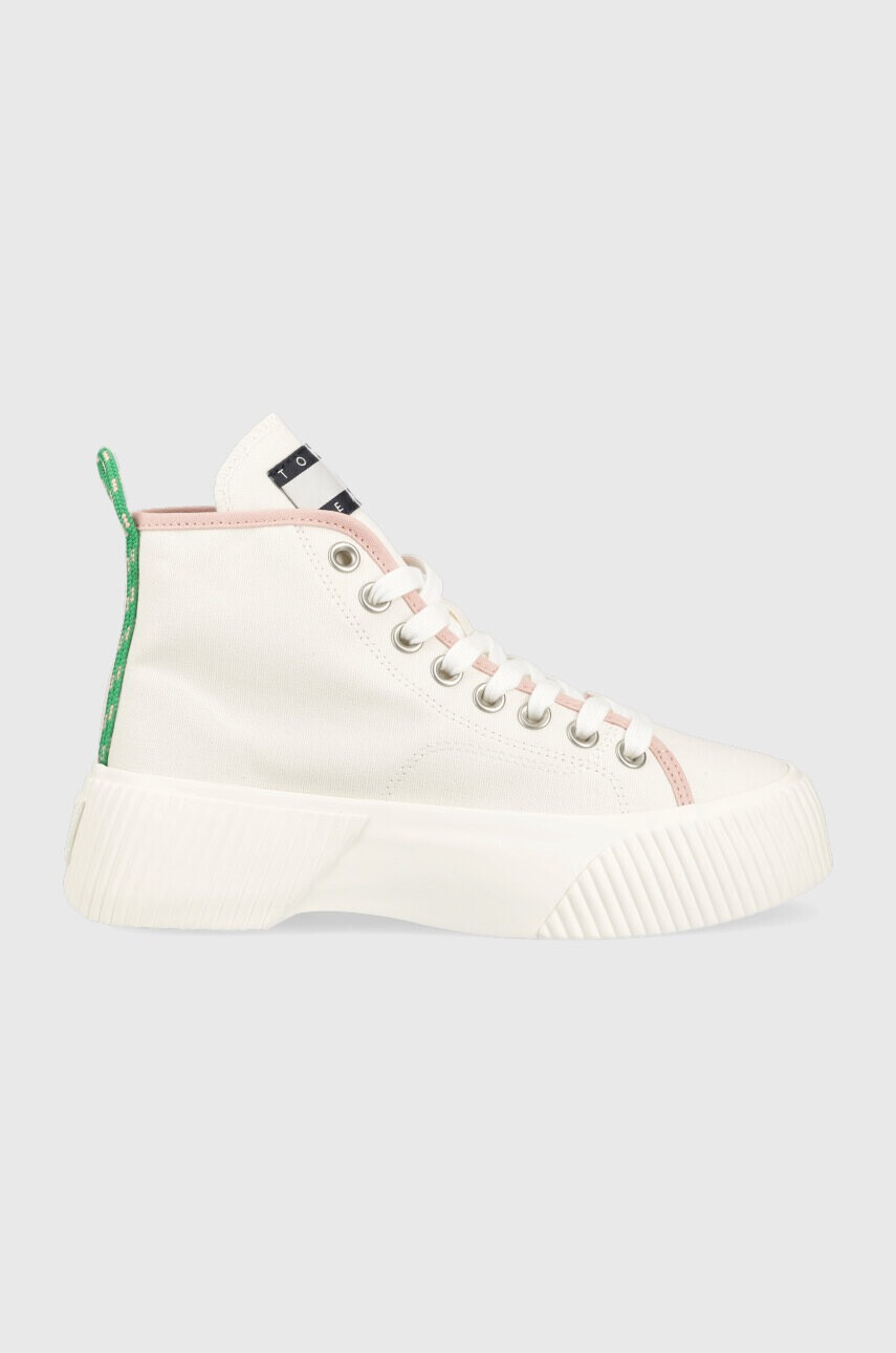 Tommy Jeans Високи кецове VULC PLAT. CANVAS MC в бяло EN0EN02091 - Pepit.bg