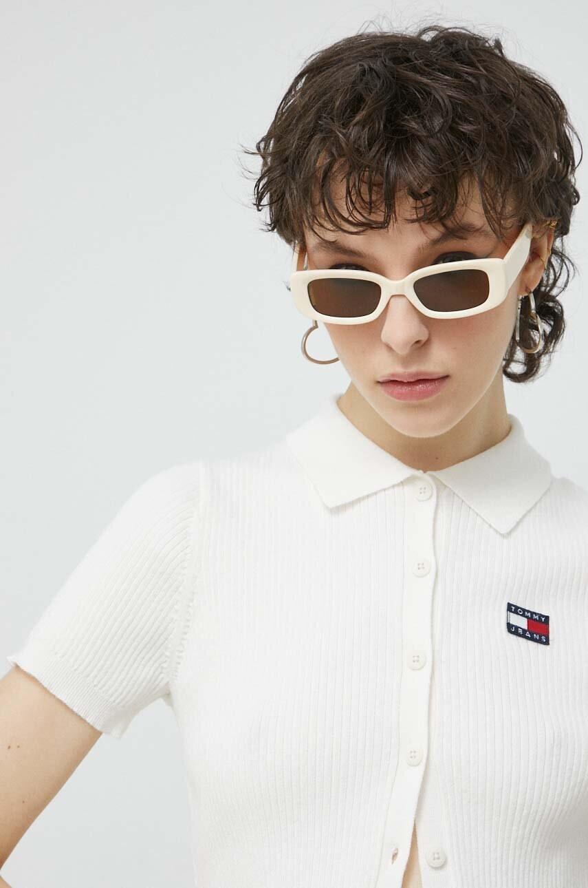 Tommy Jeans Жилетка в бежово от лека материя - Pepit.bg