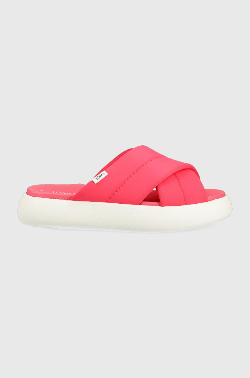 Toms Чехли Alpargata Mallow в розово с платформа - Pepit.bg