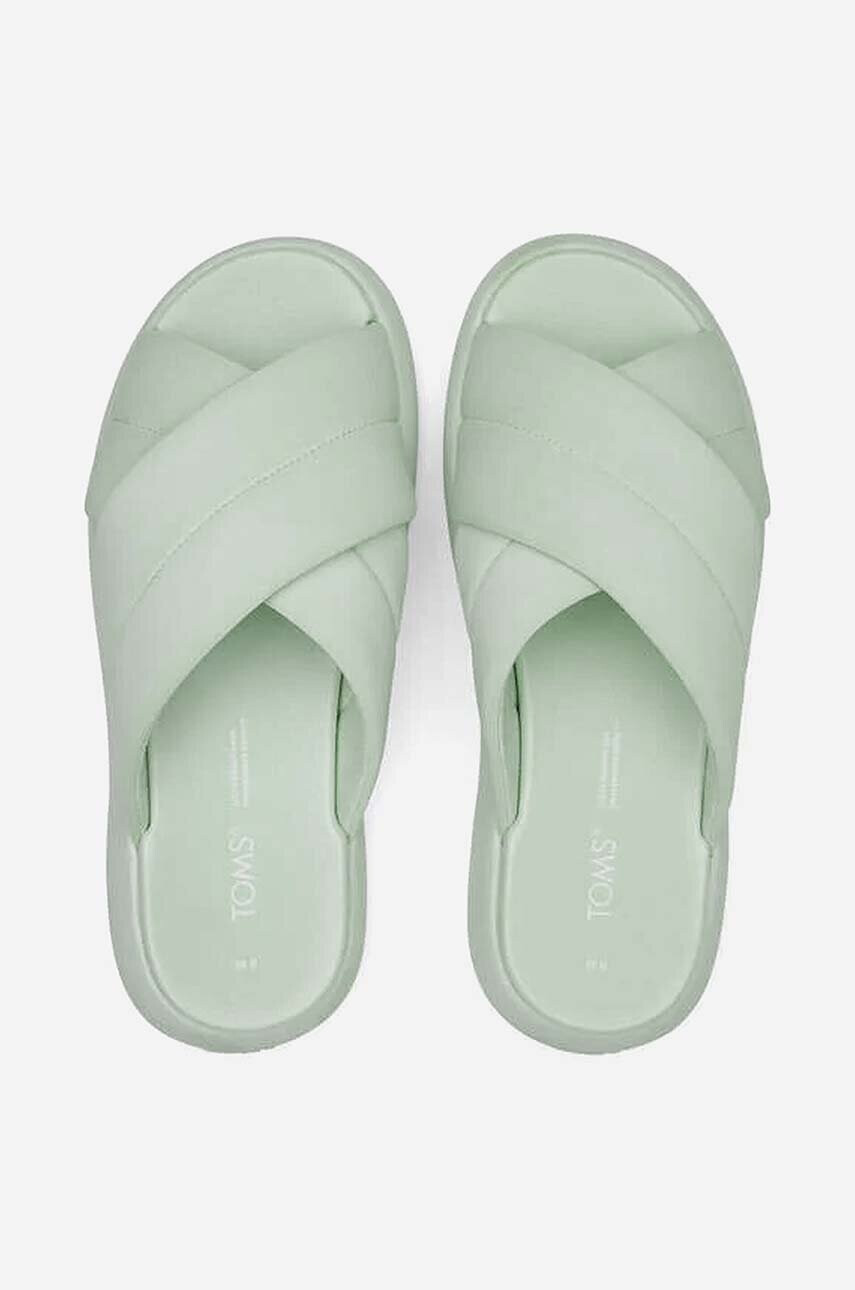 Toms Чехли Alpargata Mallo Crossover 10019705 MINT в тюркоазено с платформа - Pepit.bg