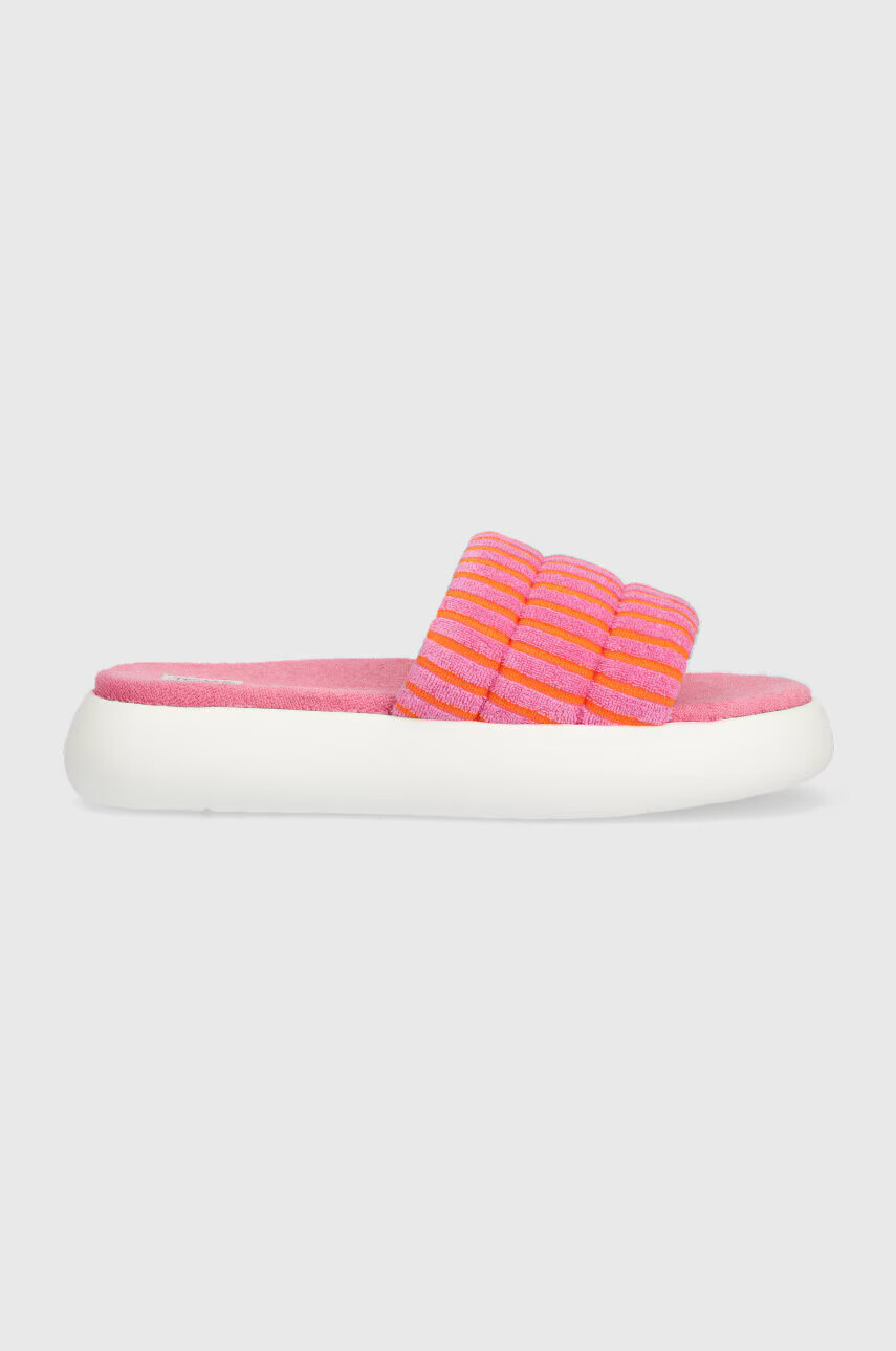 Toms Чехли Alpargata Mallow Slide в розово с платформа 10019703 - Pepit.bg