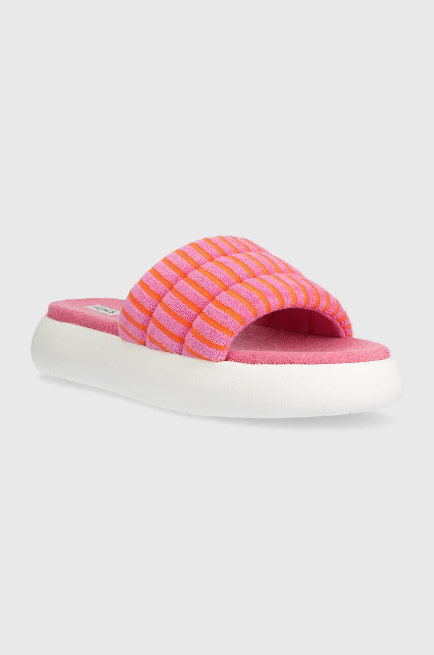 Toms Чехли Alpargata Mallow Slide в розово с платформа 10019703 - Pepit.bg