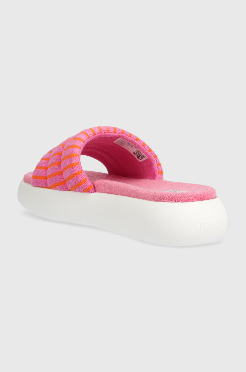 Toms Чехли Alpargata Mallow Slide в розово с платформа 10019703 - Pepit.bg