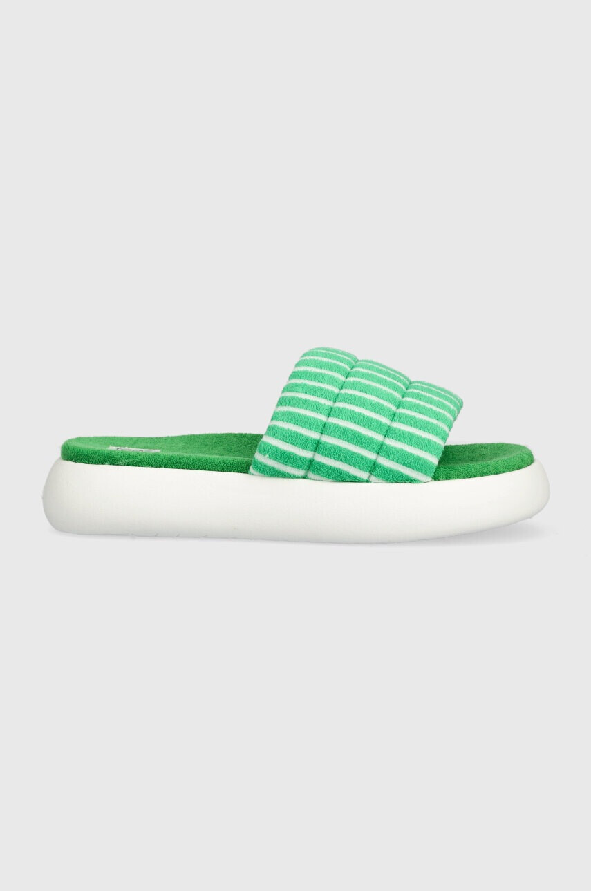 Toms Чехли Alpargata Mallow Slide в зелено с платформа 10019721 - Pepit.bg