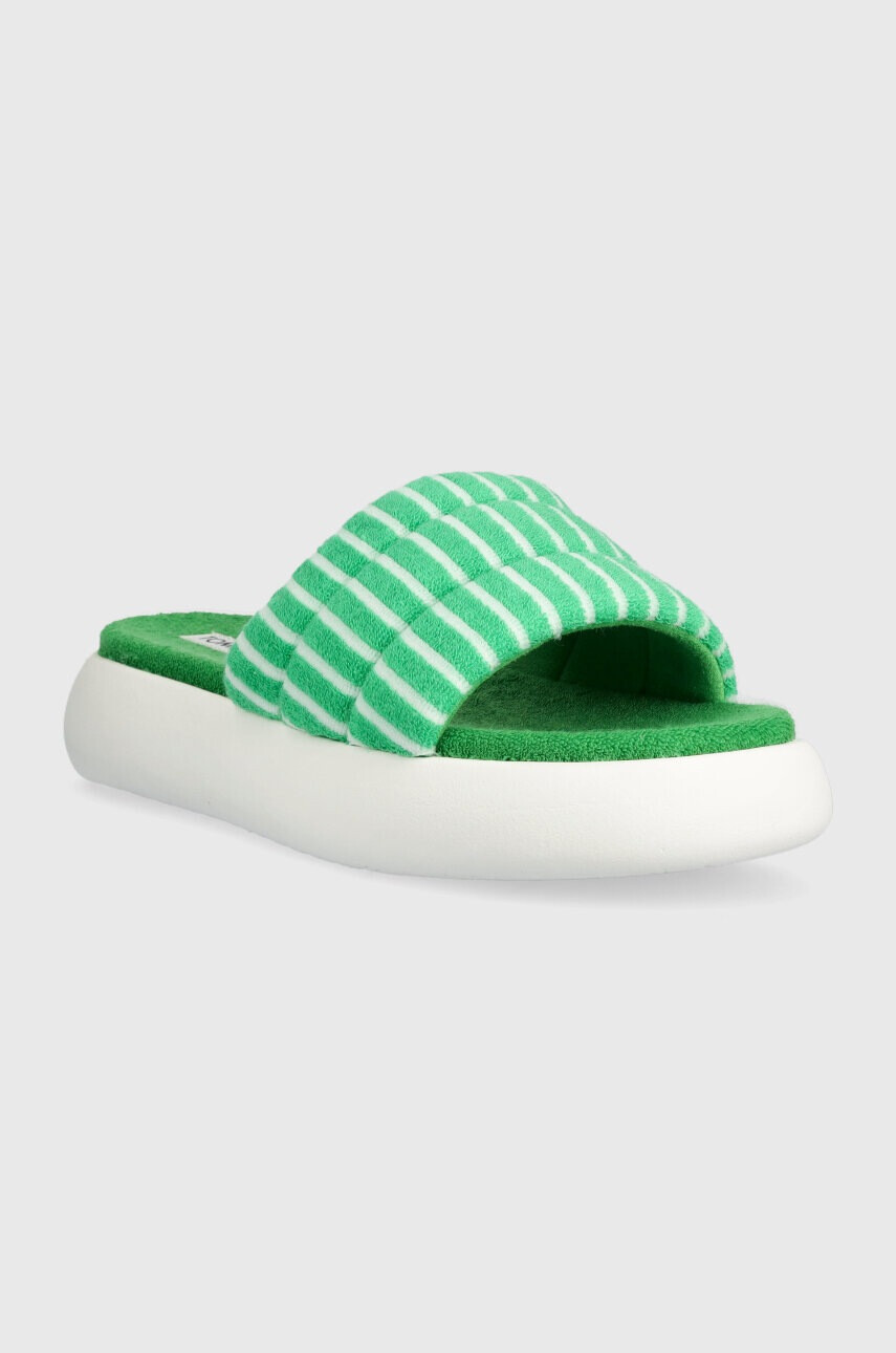 Toms Чехли Alpargata Mallow Slide в зелено с платформа 10019721 - Pepit.bg