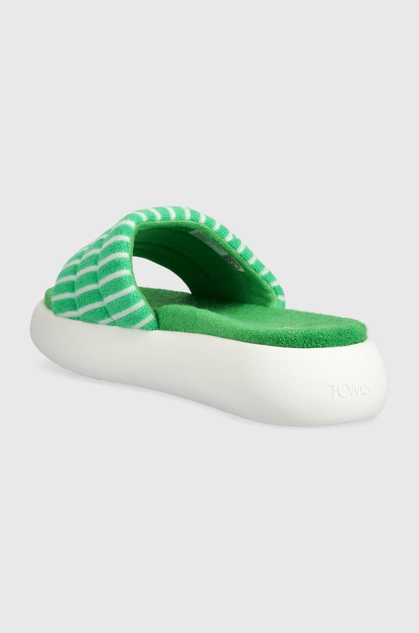 Toms Чехли Alpargata Mallow Slide в зелено с платформа 10019721 - Pepit.bg