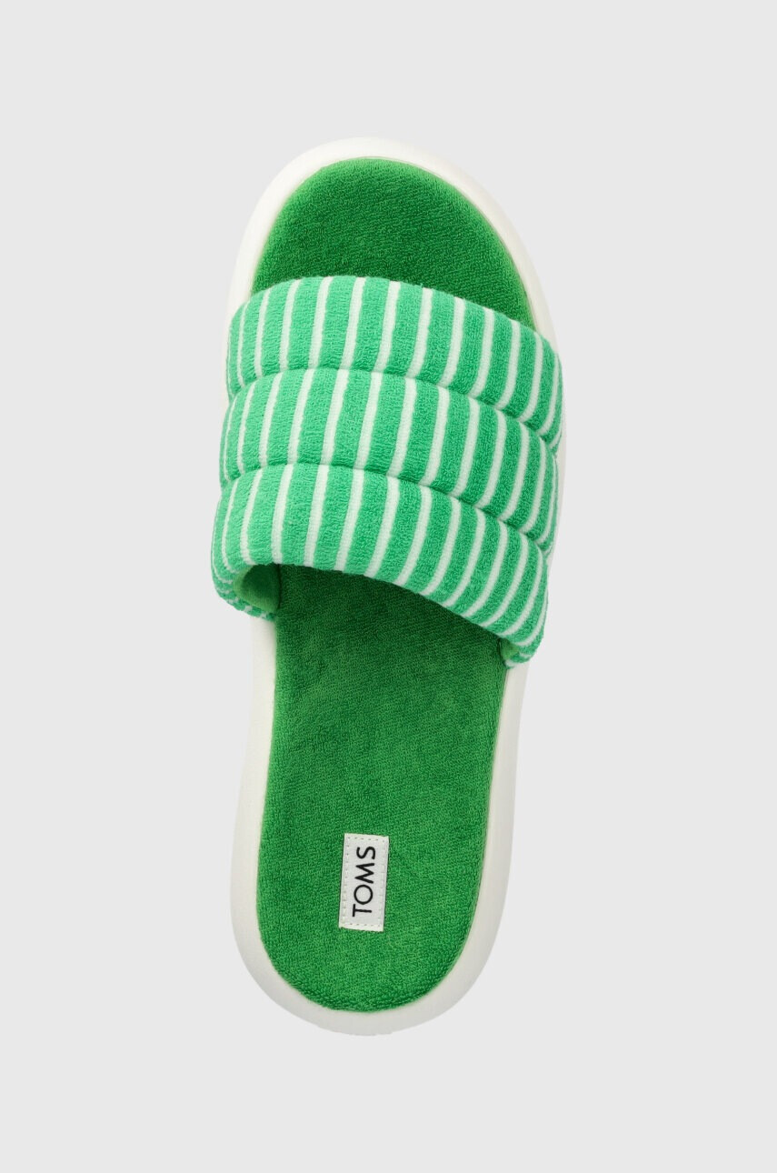 Toms Чехли Alpargata Mallow Slide в зелено с платформа 10019721 - Pepit.bg
