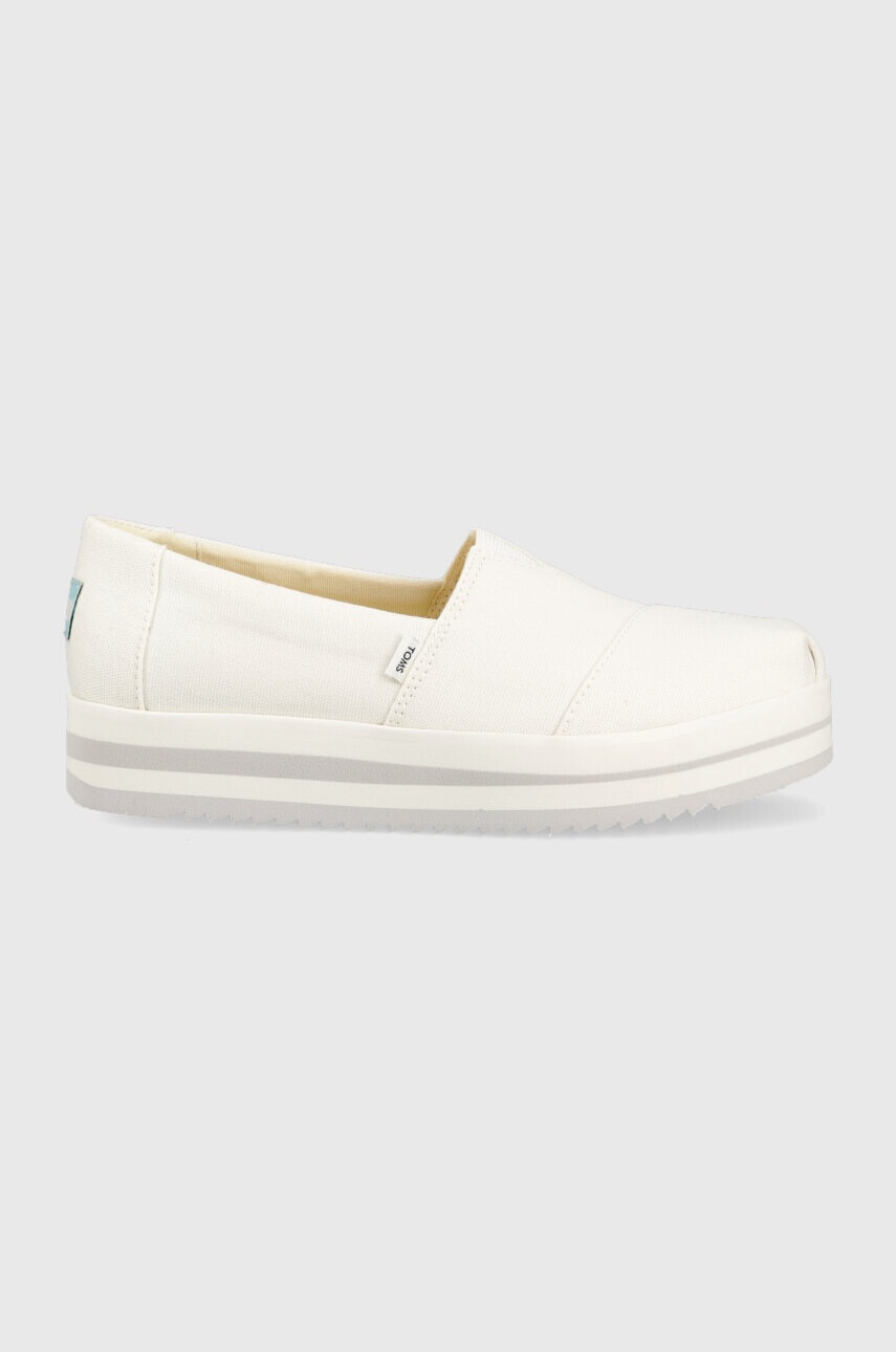 Toms Еспадрили Alpargata Midform в бяло с платформа 10019466 - Pepit.bg