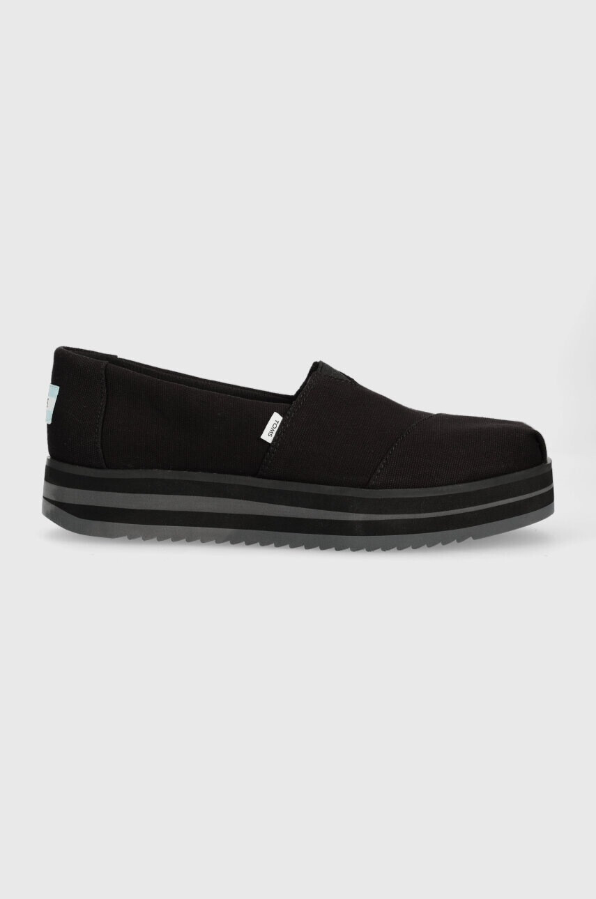 Toms Еспадрили Alpargata Midform в черно с платформа 10019466 - Pepit.bg