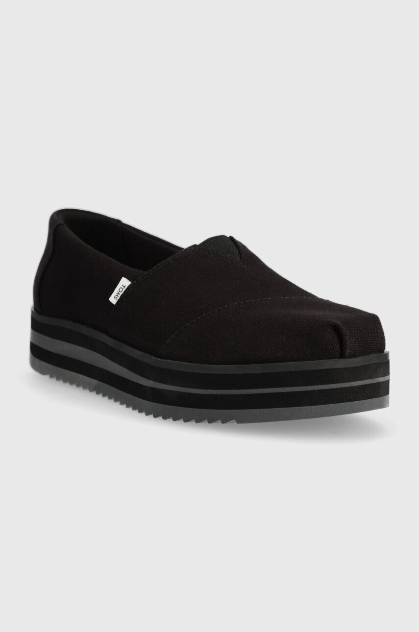 Toms Еспадрили Alpargata Midform в черно с платформа 10019466 - Pepit.bg