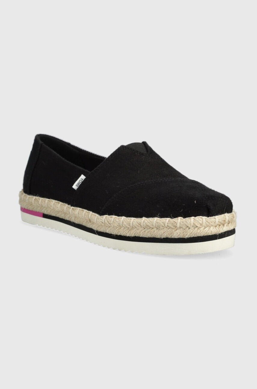 Toms Еспадрили Alpargata Platform Rope в черно 10017831 - Pepit.bg