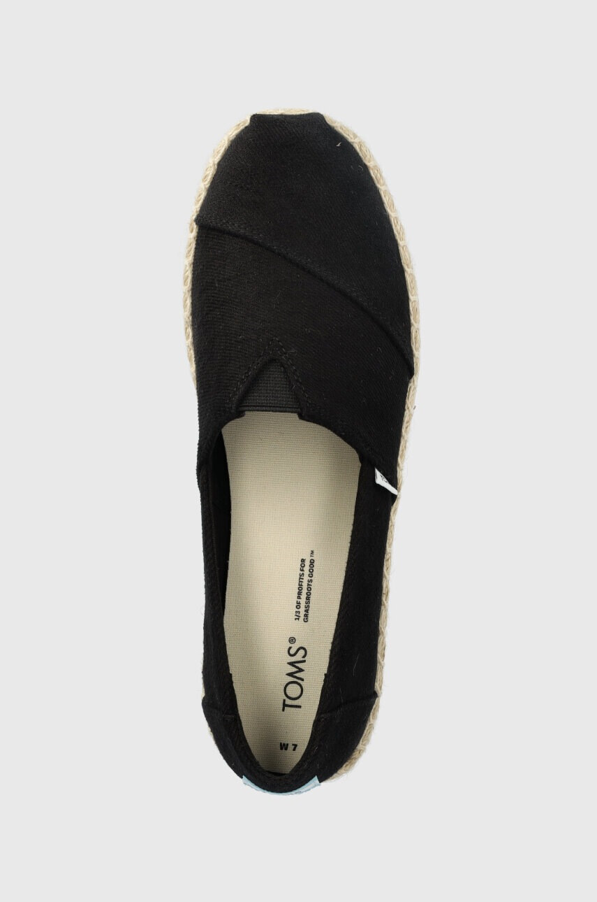 Toms Еспадрили Alpargata Platform Rope в черно 10017831 - Pepit.bg