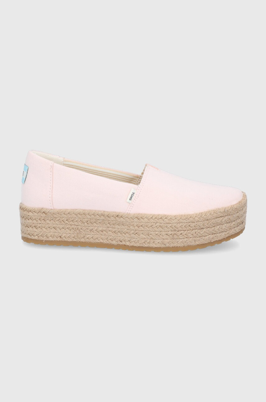 Toms Еспадрили Canvas Valencia в бежово с платформа - Pepit.bg