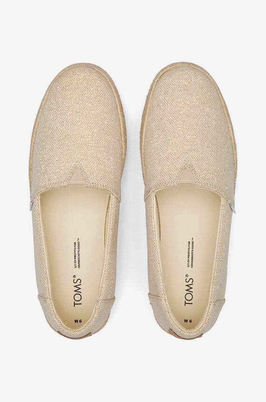Toms Еспадрили DARK NATURAL в бежово с платформа - Pepit.bg
