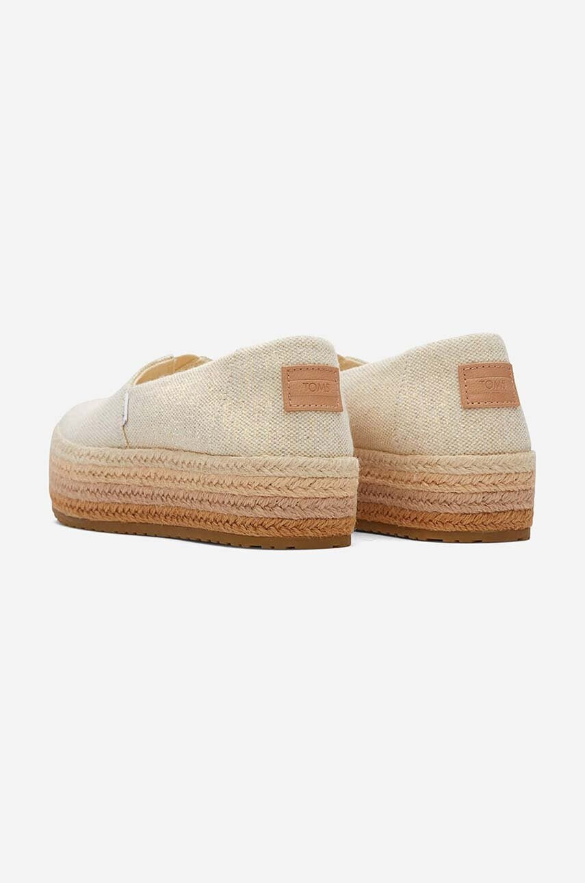 Toms Еспадрили DARK NATURAL в бежово с платформа - Pepit.bg