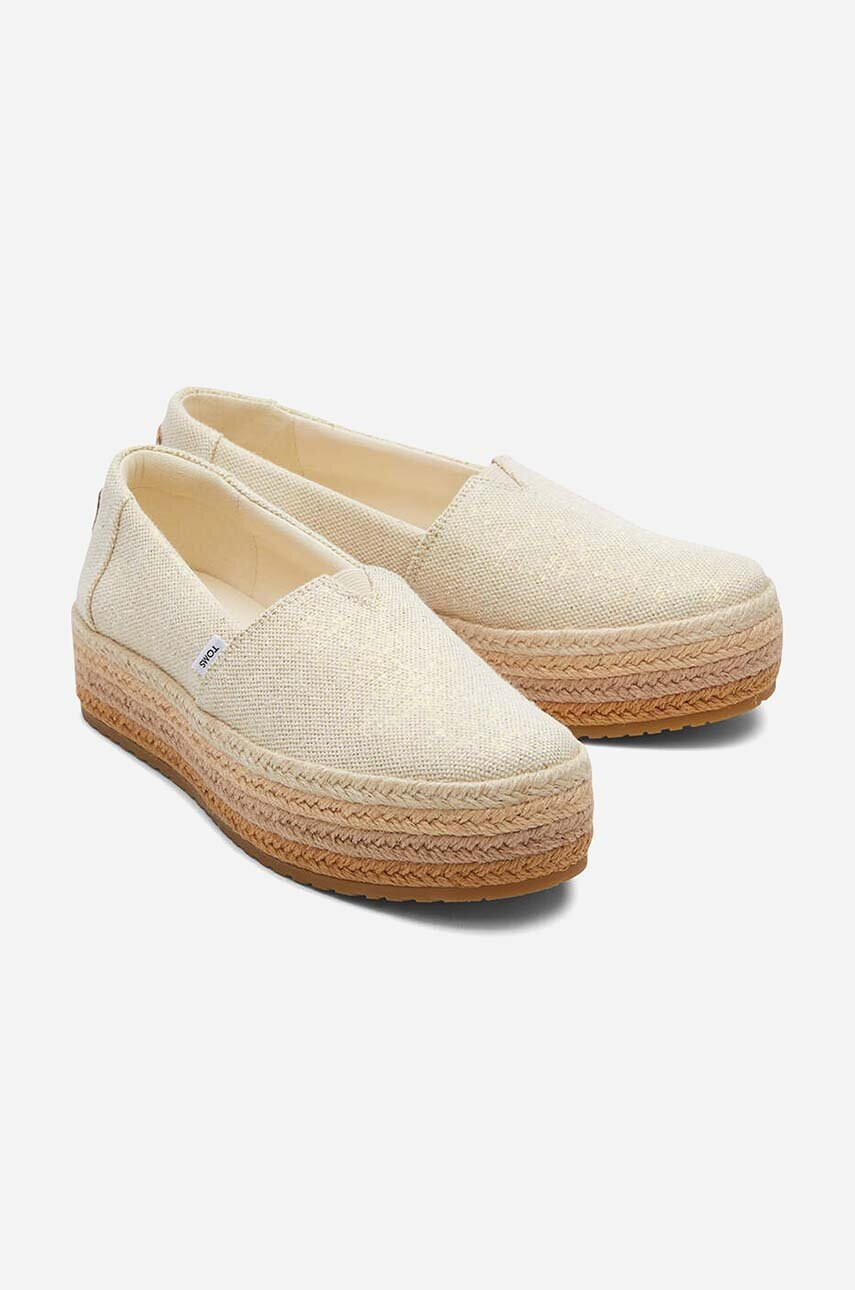 Toms Еспадрили DARK NATURAL в бежово с платформа - Pepit.bg