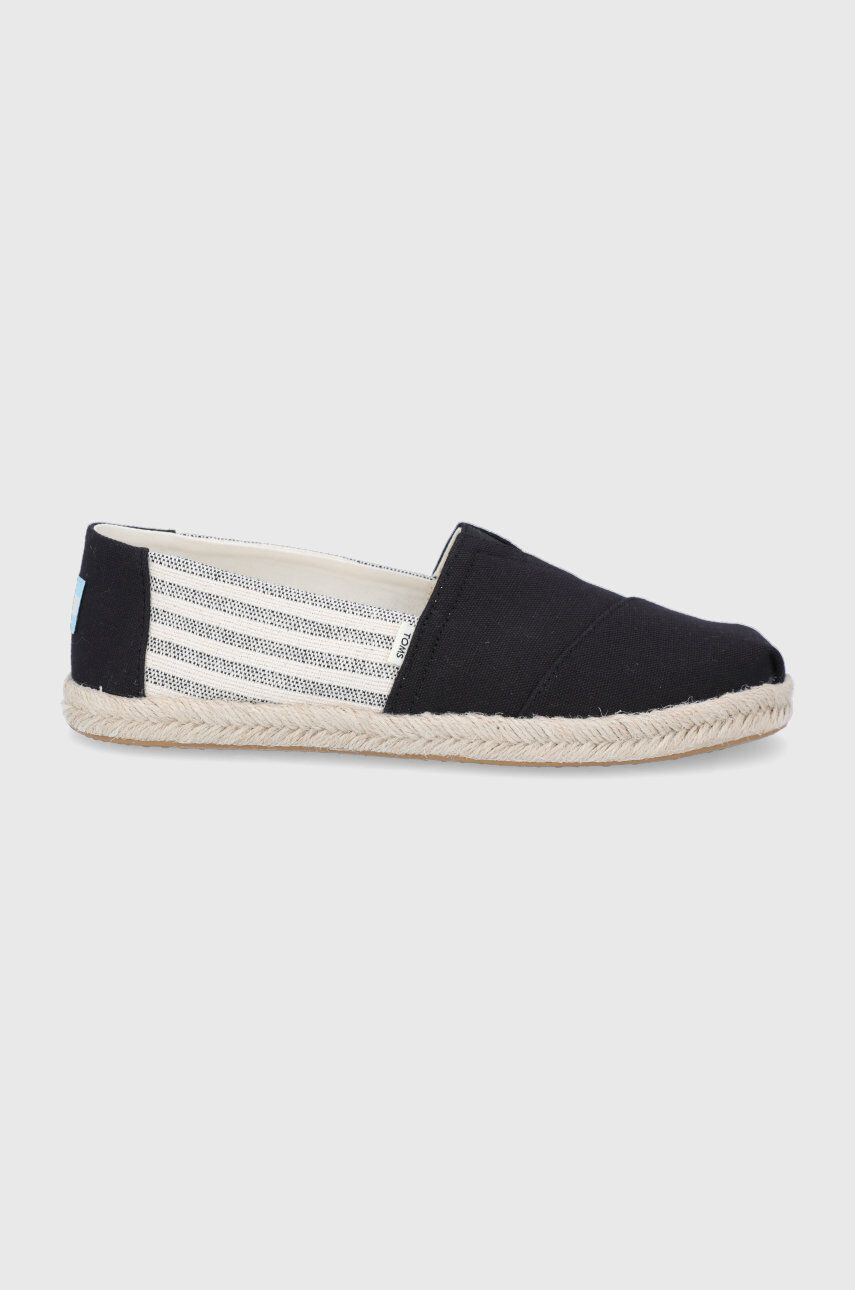 Toms Еспадрили University Stripes в черно - Pepit.bg