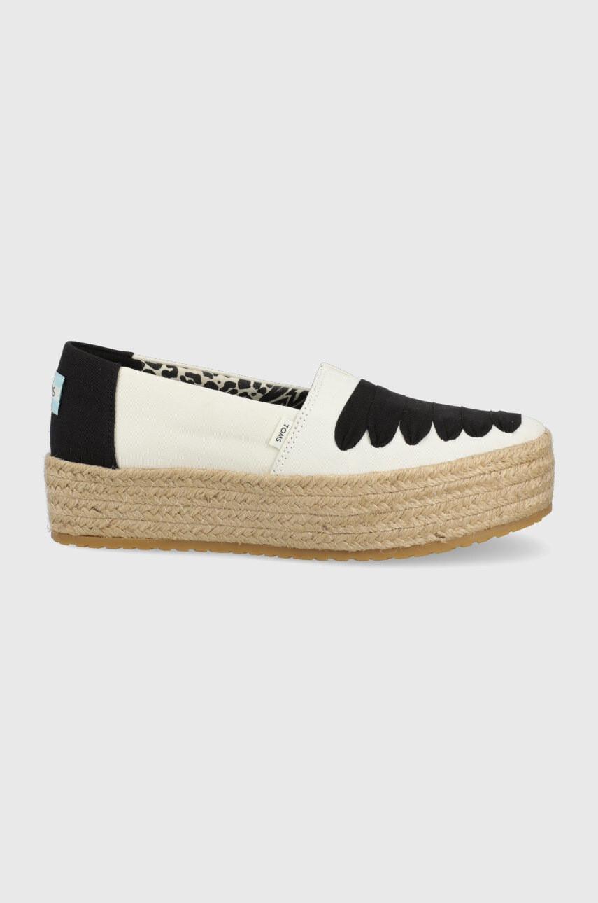Toms Еспадрили Valencia в черно с платформа 10019795 - Pepit.bg