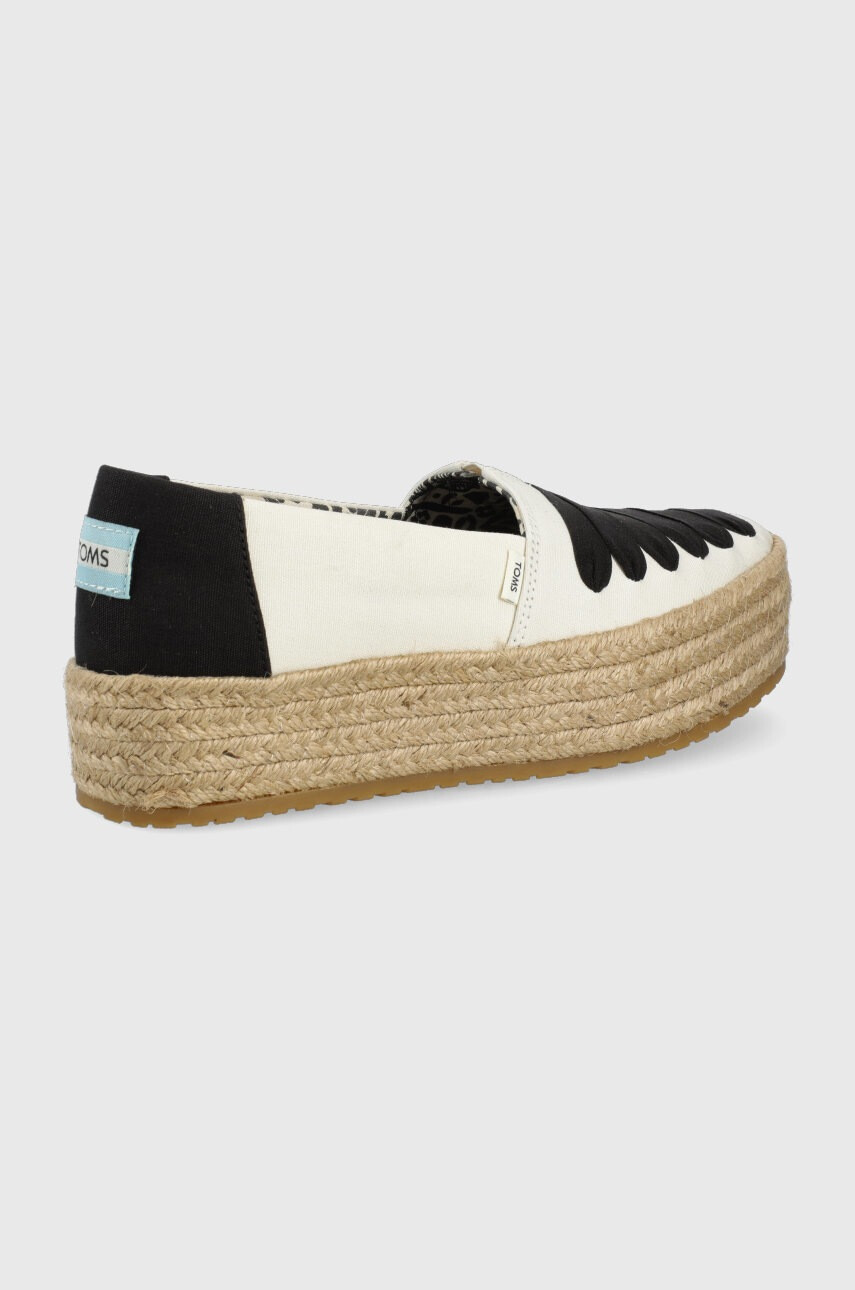 Toms Еспадрили Valencia в черно с платформа 10019795 - Pepit.bg