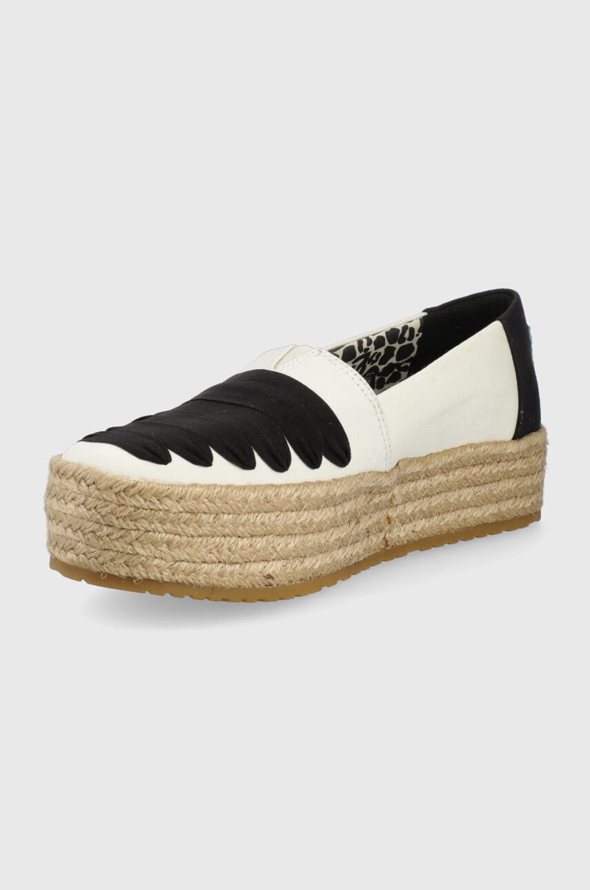 Toms Еспадрили Valencia в черно с платформа 10019795 - Pepit.bg