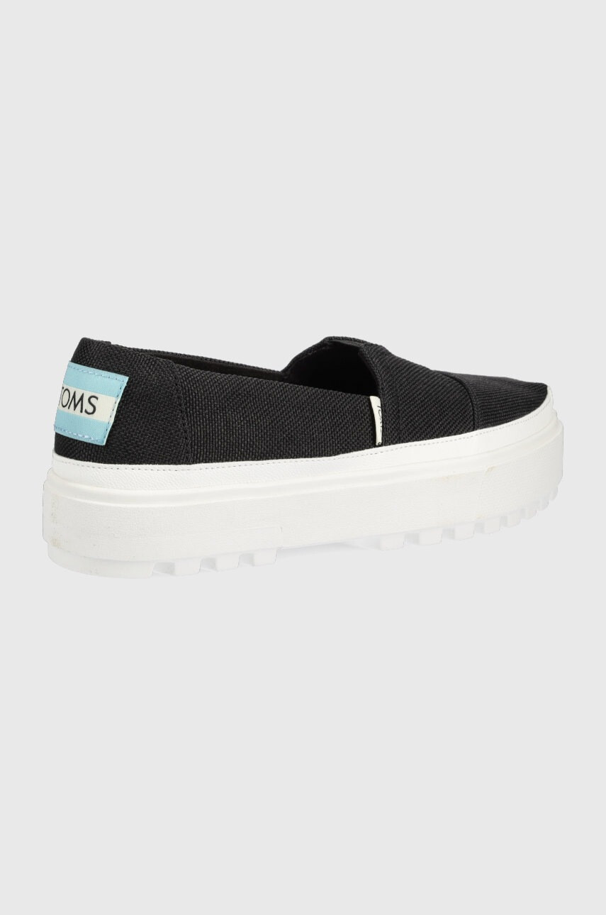 Toms Ниски кецове Alpargata Lug дамски в черно - Pepit.bg