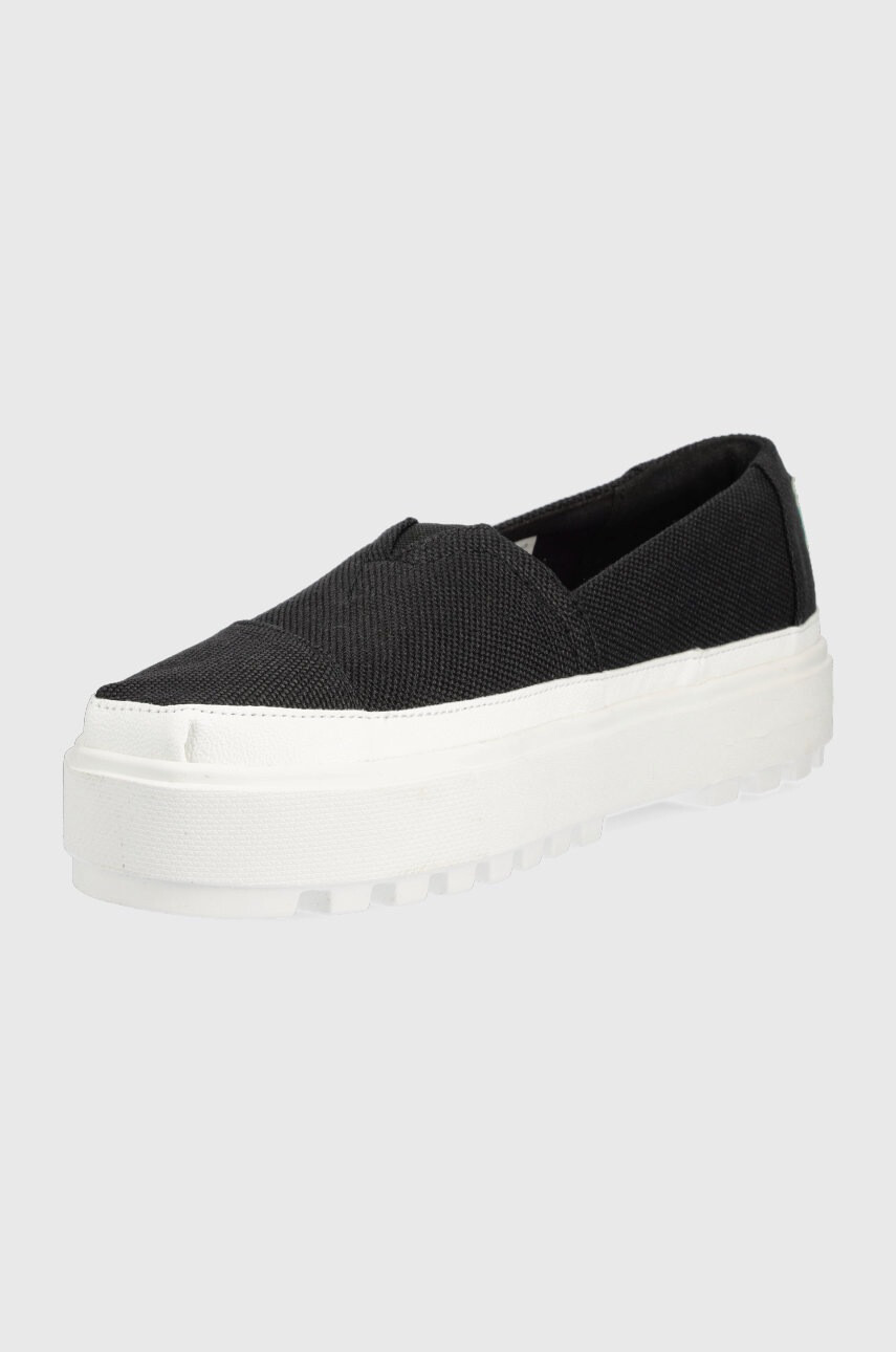 Toms Ниски кецове Alpargata Lug дамски в черно - Pepit.bg