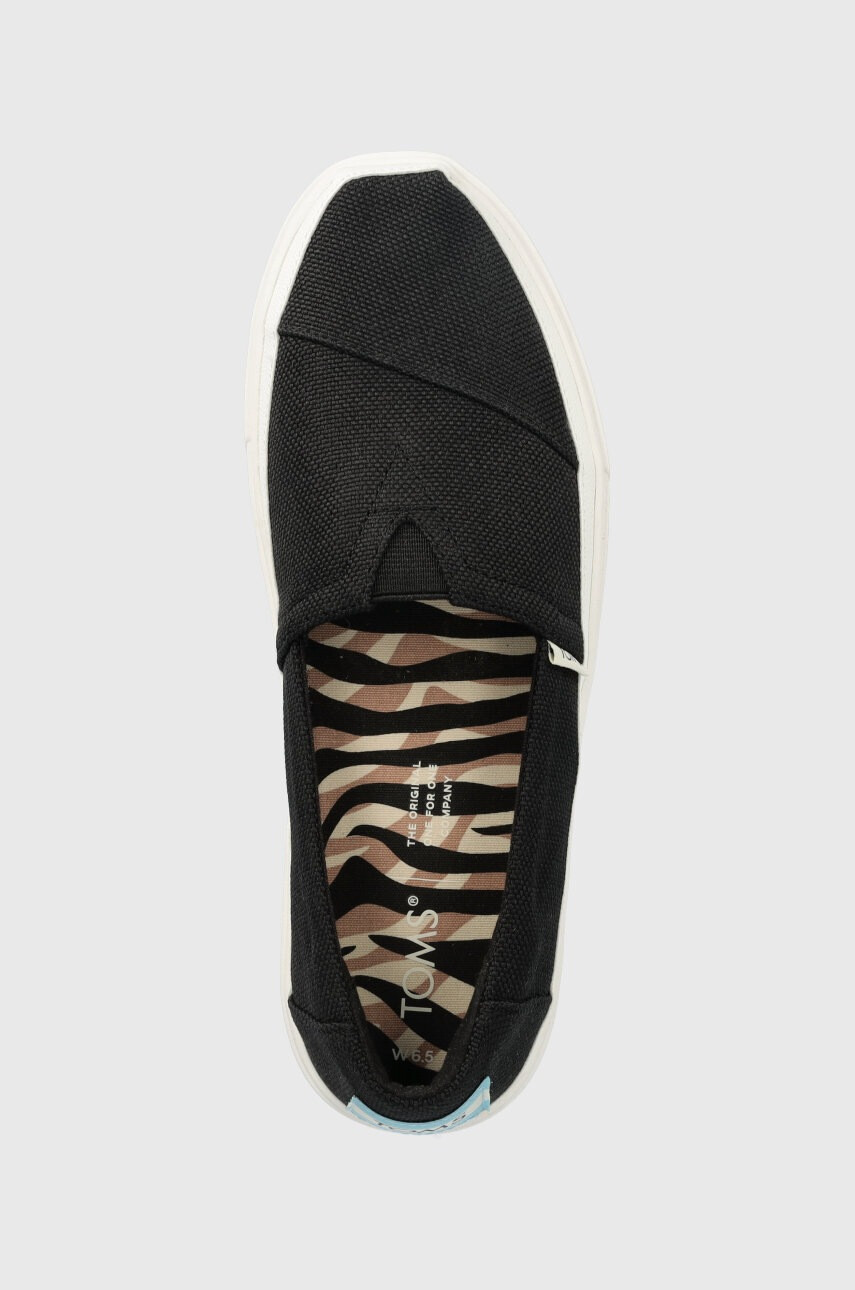 Toms Ниски кецове Alpargata Lug дамски в черно - Pepit.bg