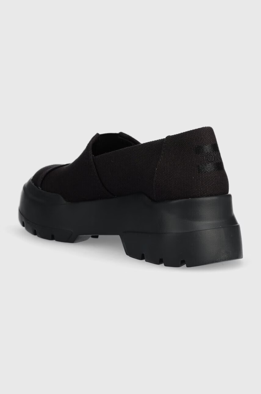 Toms Половинки обувки Alpargata Combat Low в черно с платформа 10019548 - Pepit.bg