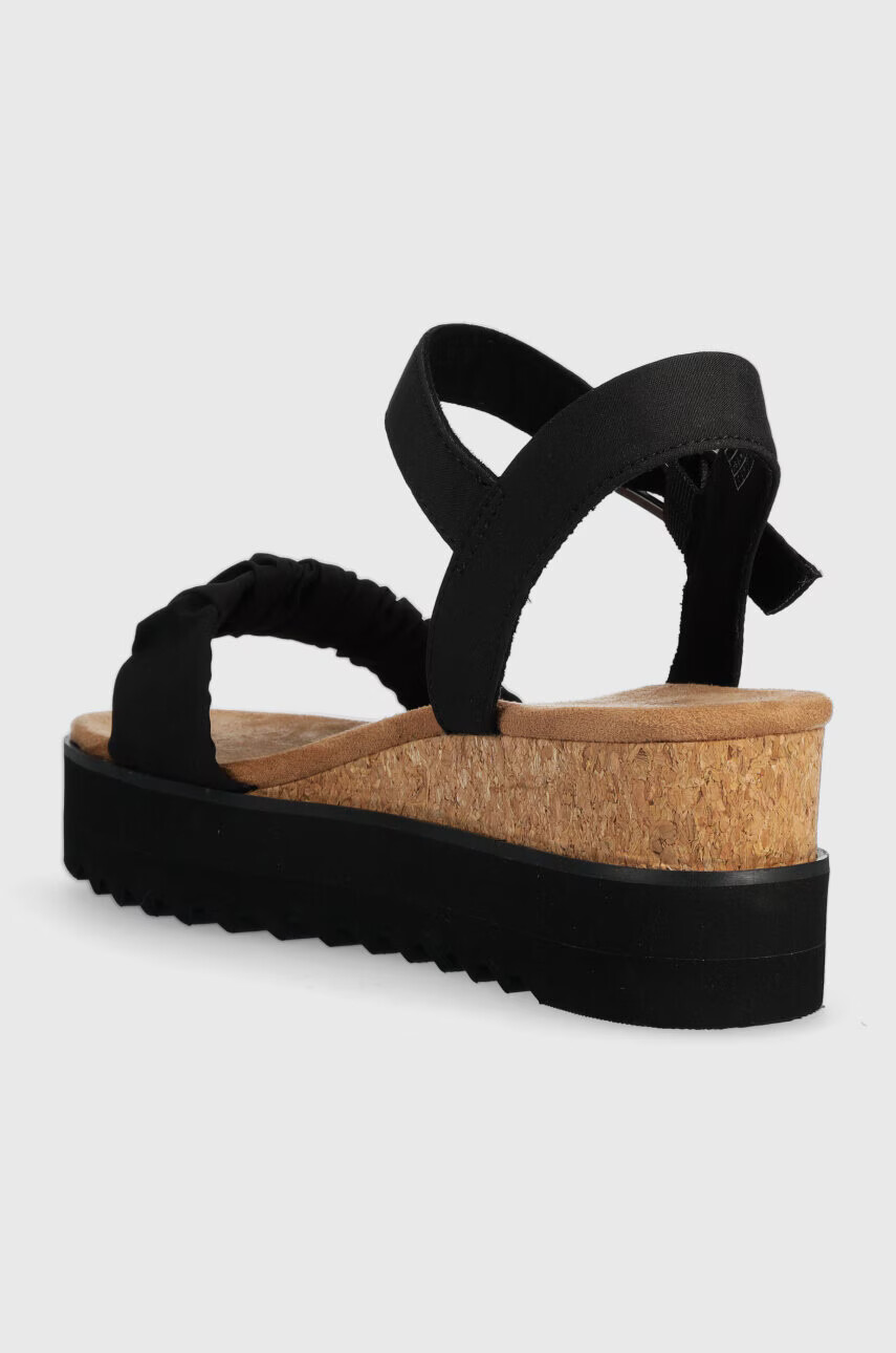 Toms Сандали Diana в черно със скосена платформа 10019754 - Pepit.bg