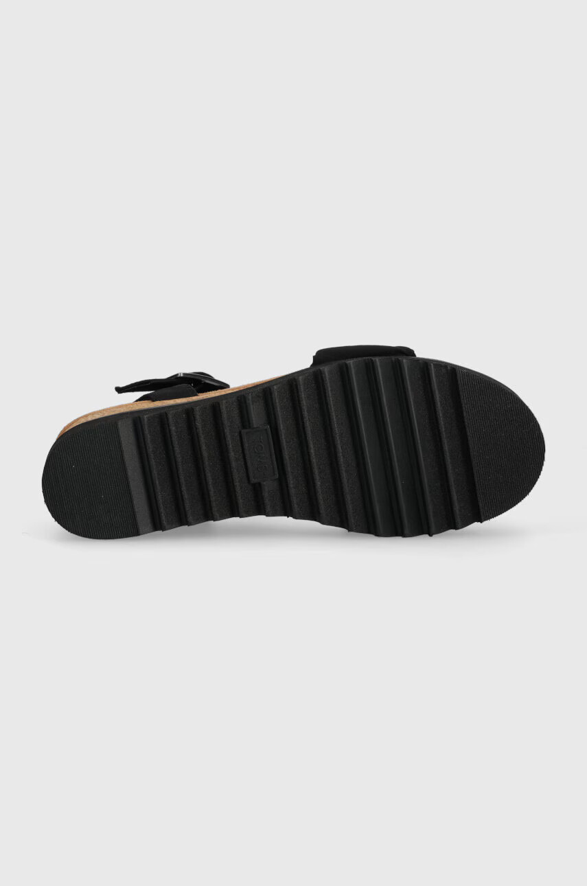 Toms Сандали Diana в черно със скосена платформа 10019754 - Pepit.bg