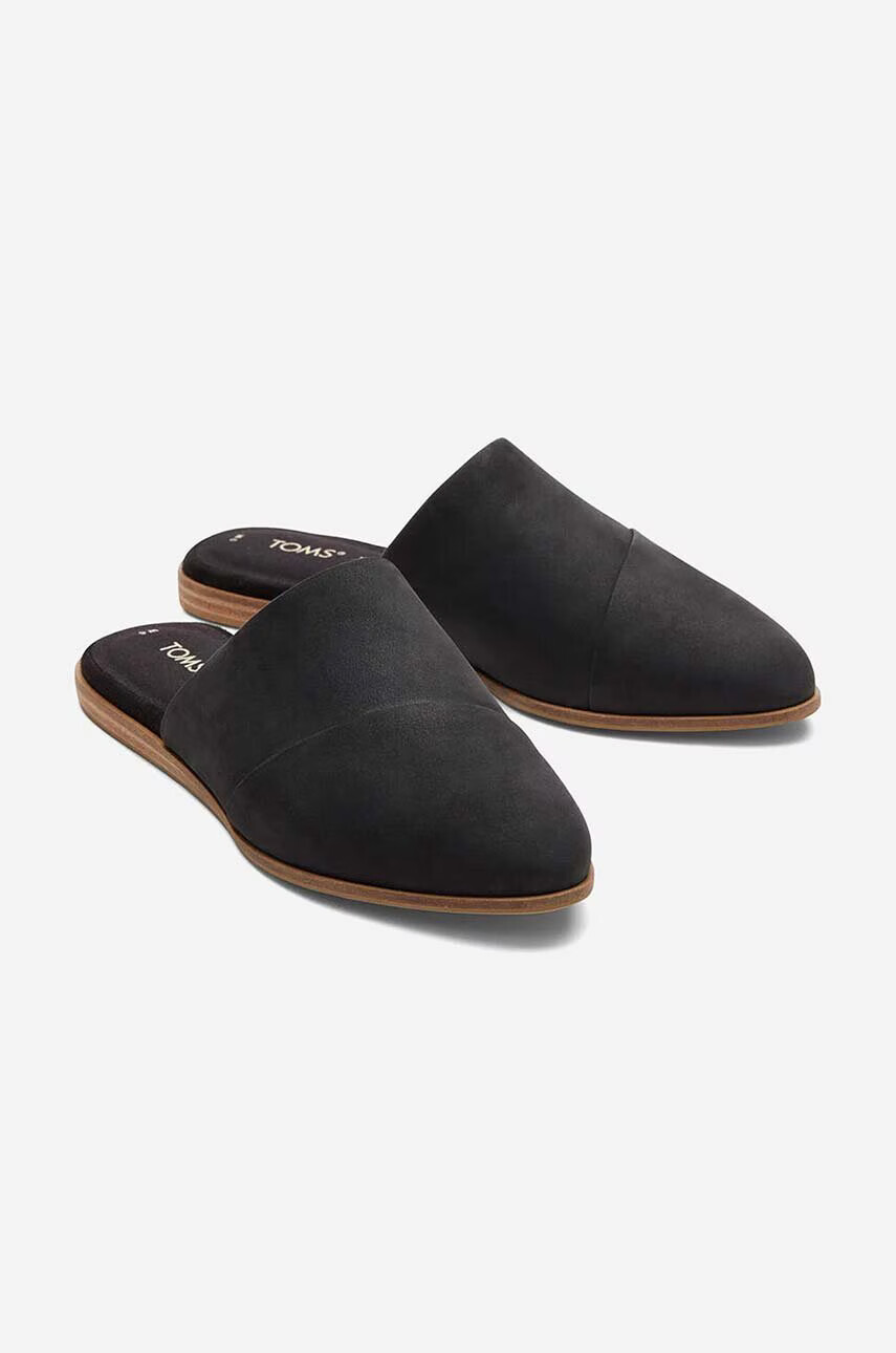 Toms Велурени чехли Flat 10018987 в черно - Pepit.bg