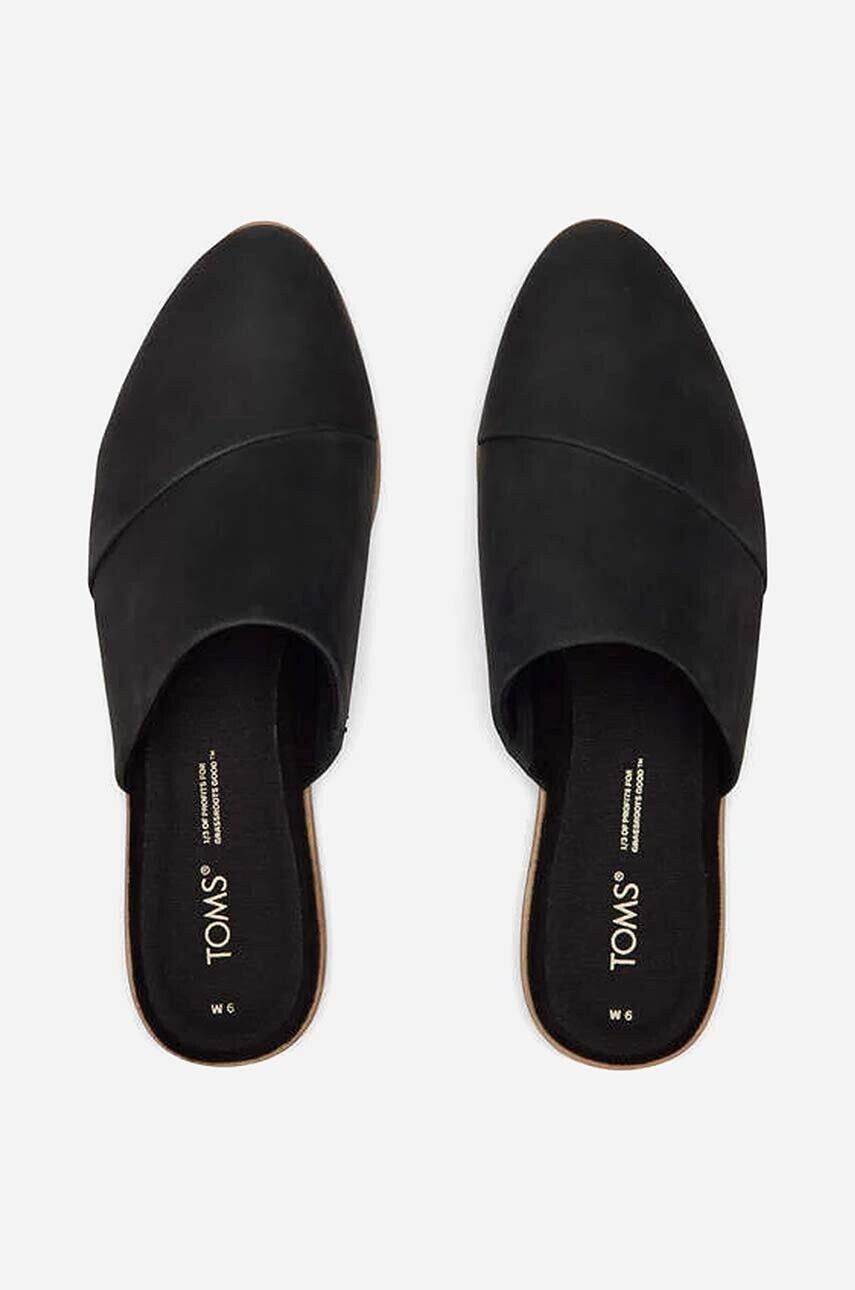 Toms Велурени чехли Flat 10018987 в черно - Pepit.bg