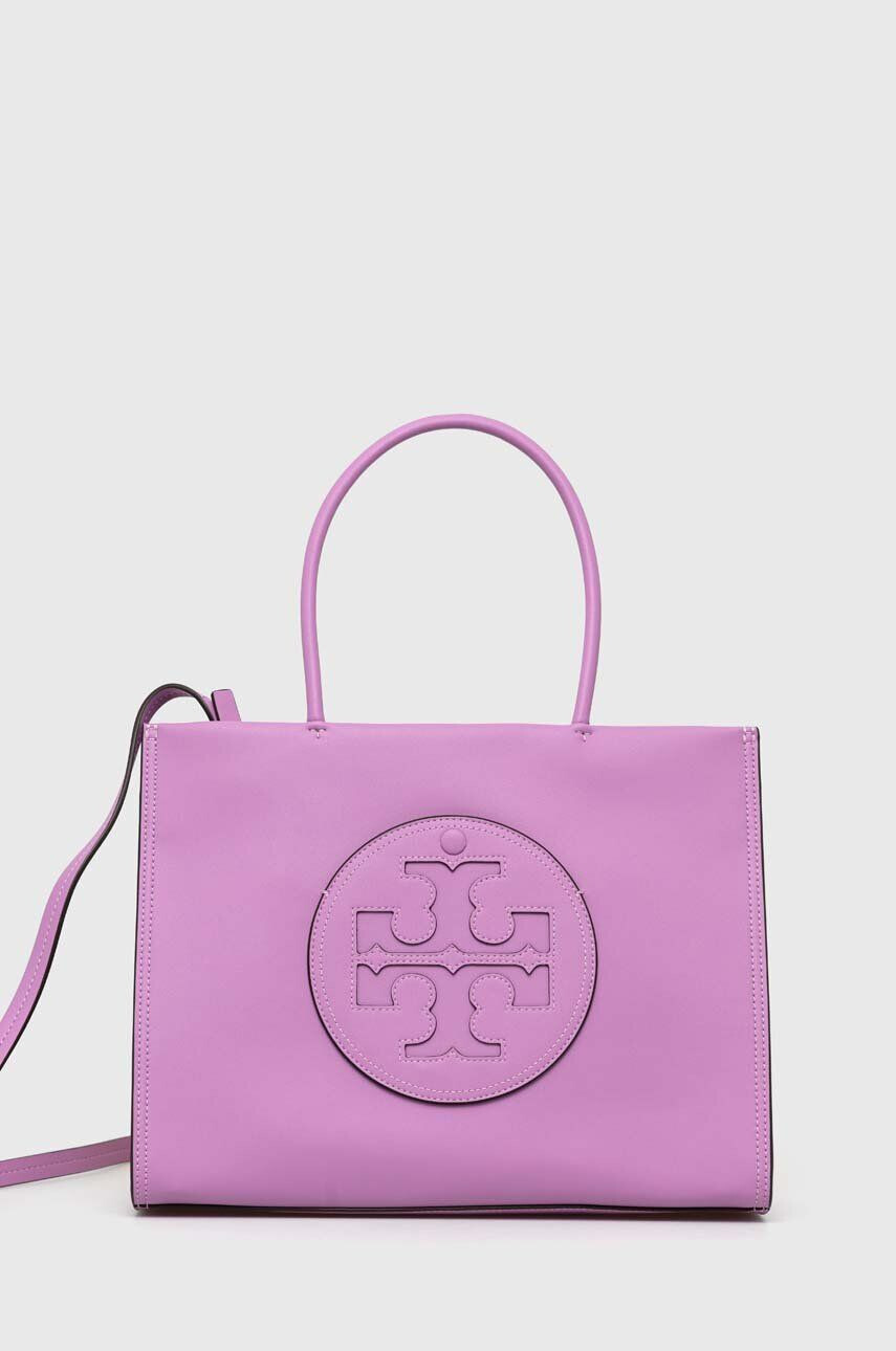 Tory Burch Чанта Ella Bio Small Tote- Bright Amethyst в лилаво - Pepit.bg