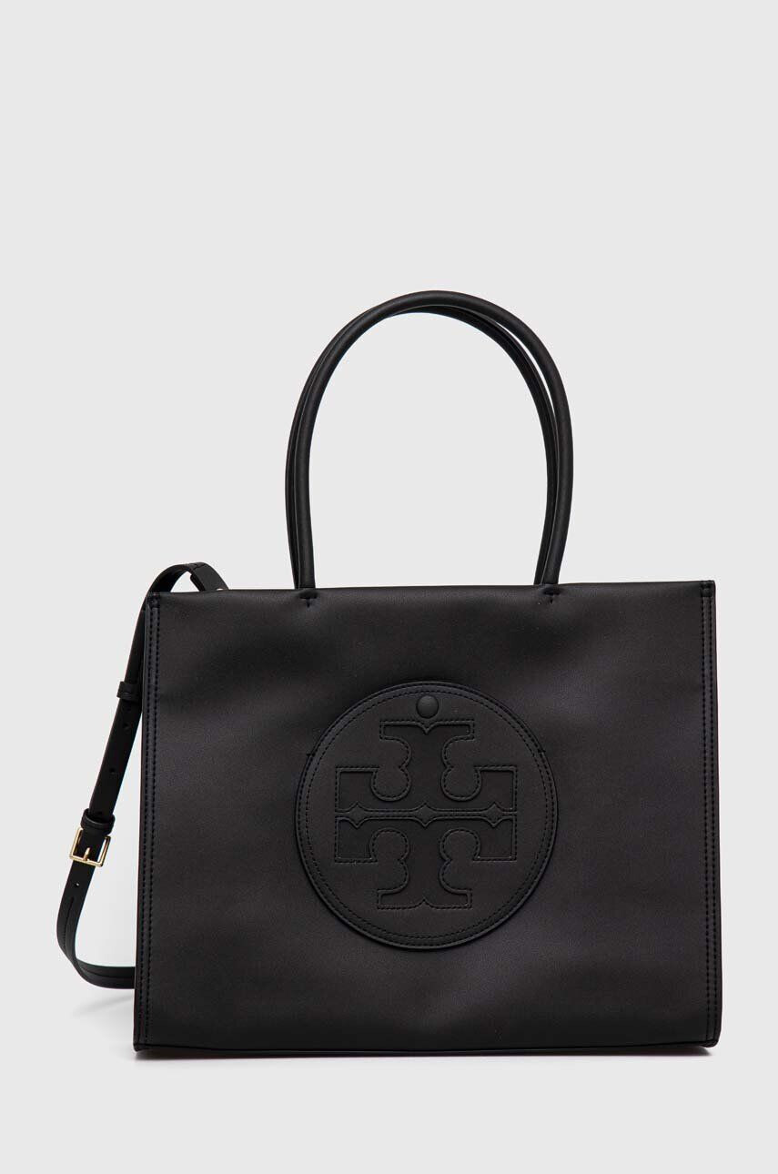 Tory Burch Чанта Ella Bio Small Tote- Black в черно - Pepit.bg