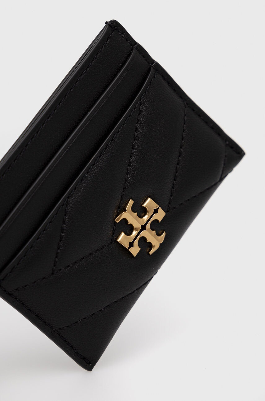 Tory Burch Кожен калъф за карти дамски в черно - Pepit.bg