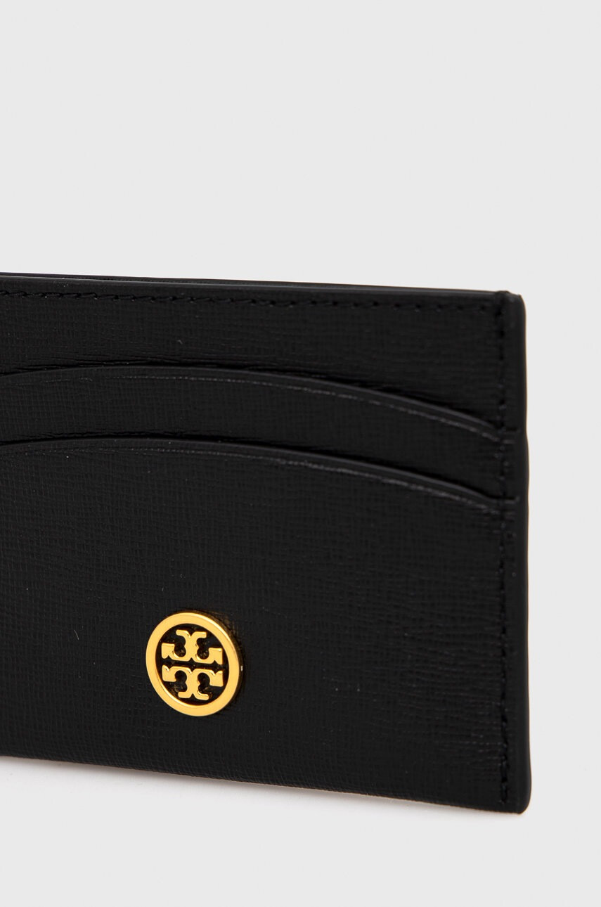 Tory Burch Кожен портфейл дамски в черно - Pepit.bg