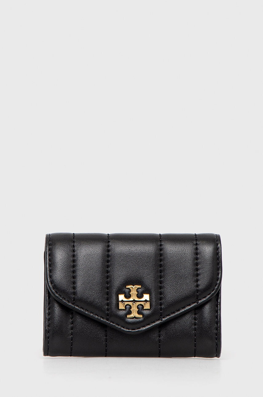 Tory Burch Кожен портфейл дамски в черно - Pepit.bg