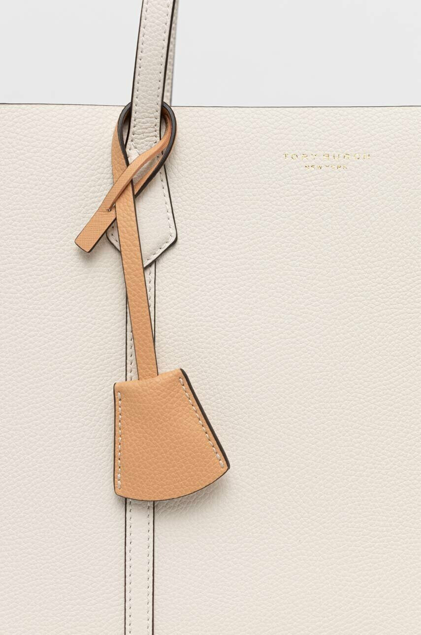 Tory Burch Кожена чанта в бежово - Pepit.bg