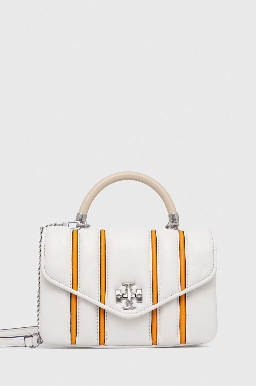 Tory Burch Кожена чанта в бяло - Pepit.bg