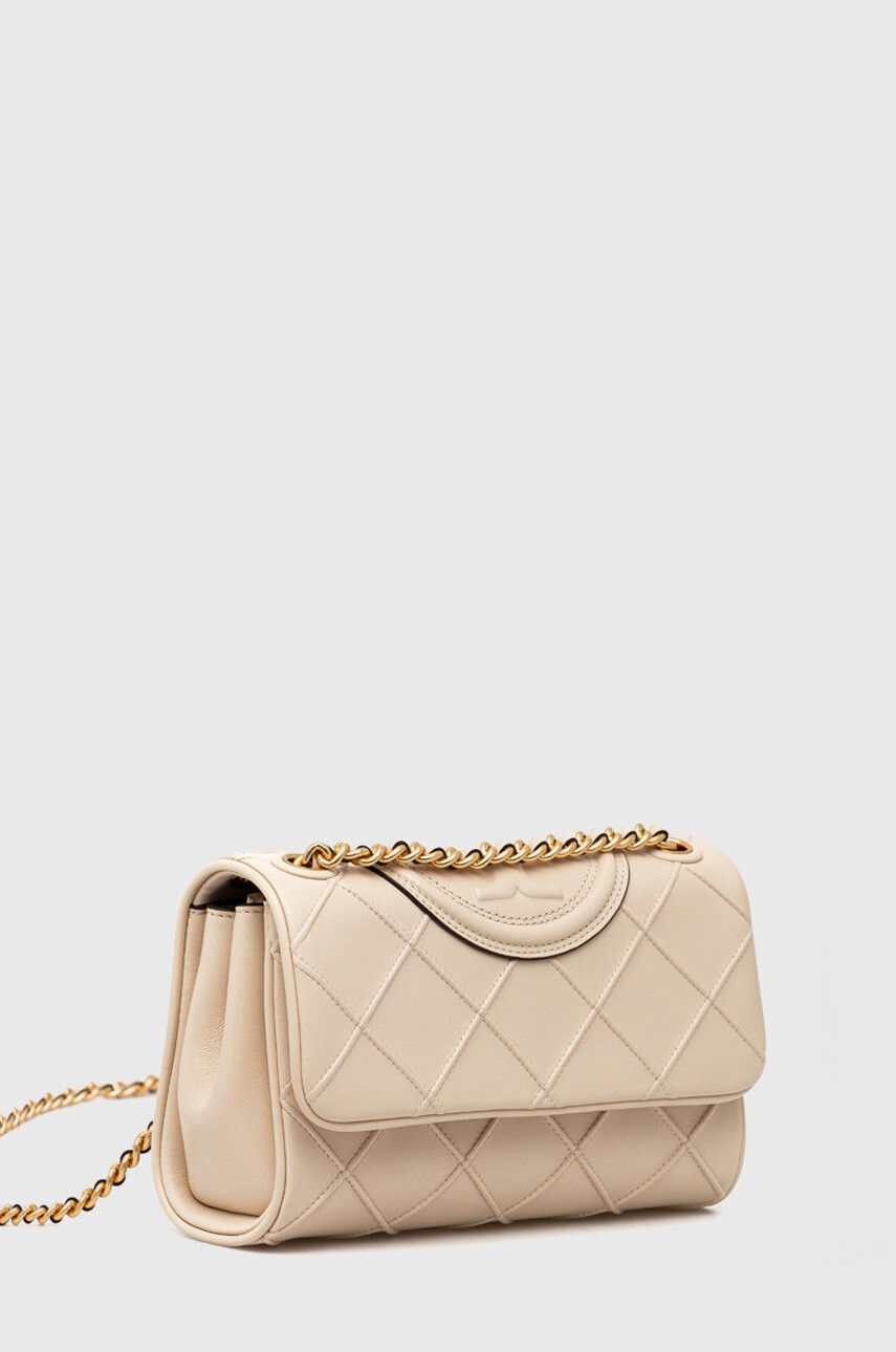 Tory Burch Кожена чанта в бежово - Pepit.bg
