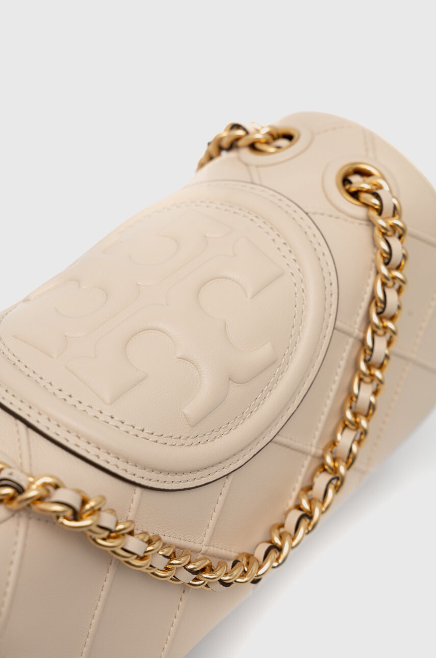Tory Burch Кожена чанта в бежово - Pepit.bg