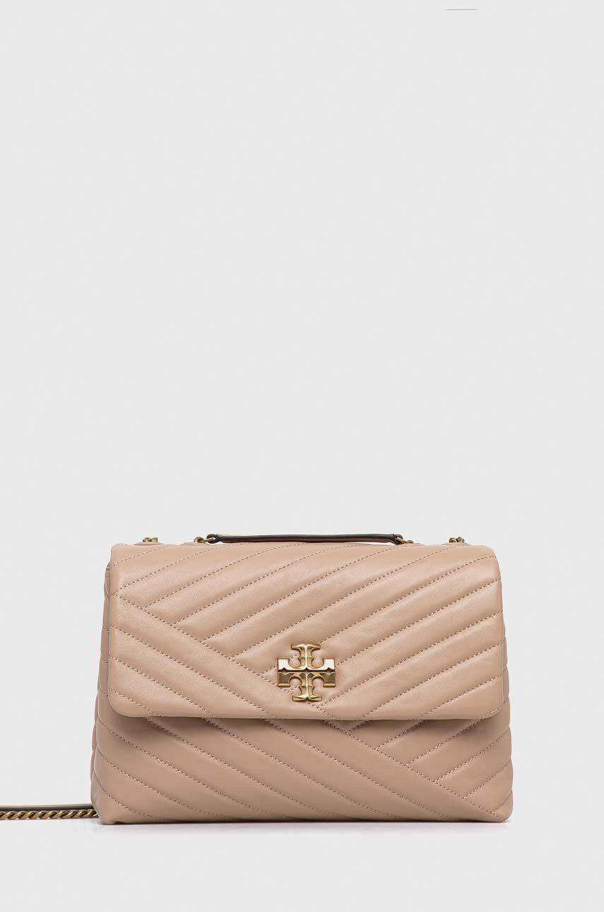 Tory Burch Кожена чанта в бежово - Pepit.bg