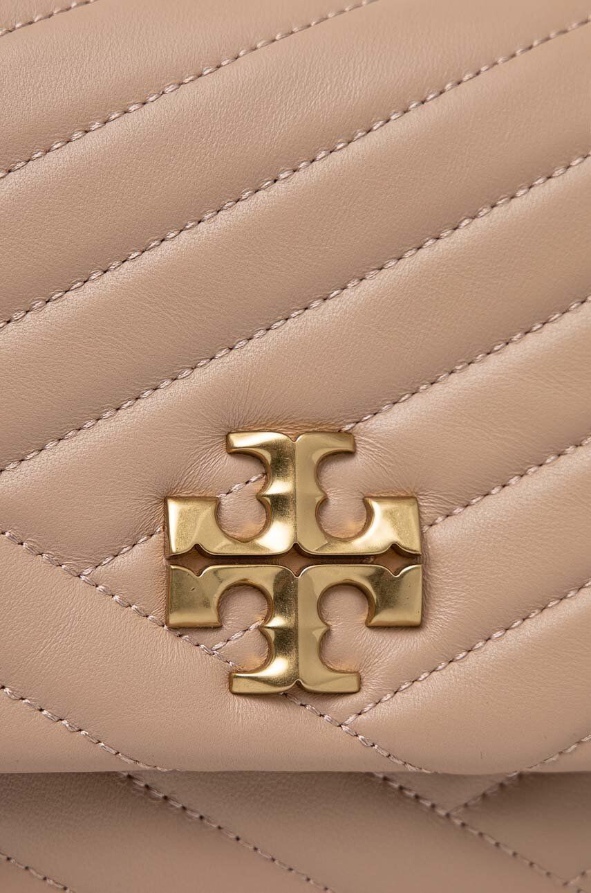 Tory Burch Кожена чанта в бежово - Pepit.bg