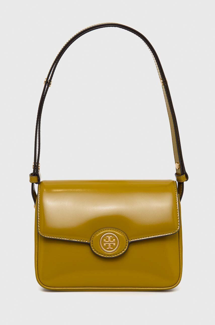 Tory Burch Кожена чанта в зелено - Pepit.bg