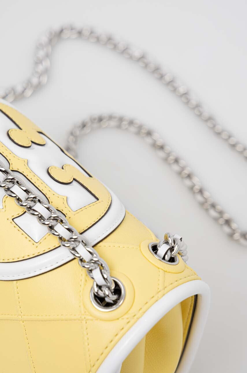 Tory Burch Кожена чанта в жълто - Pepit.bg