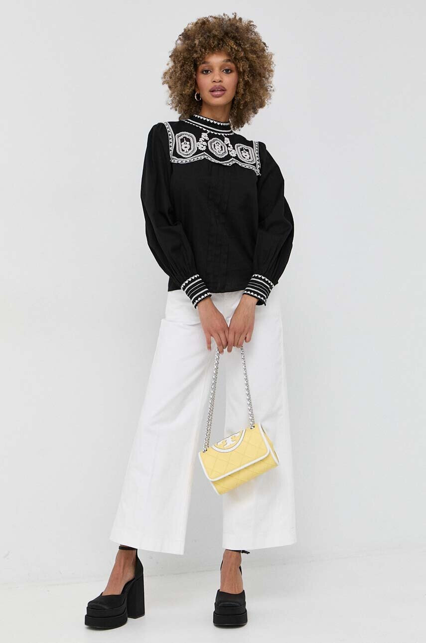 Tory Burch Кожена чанта в жълто - Pepit.bg