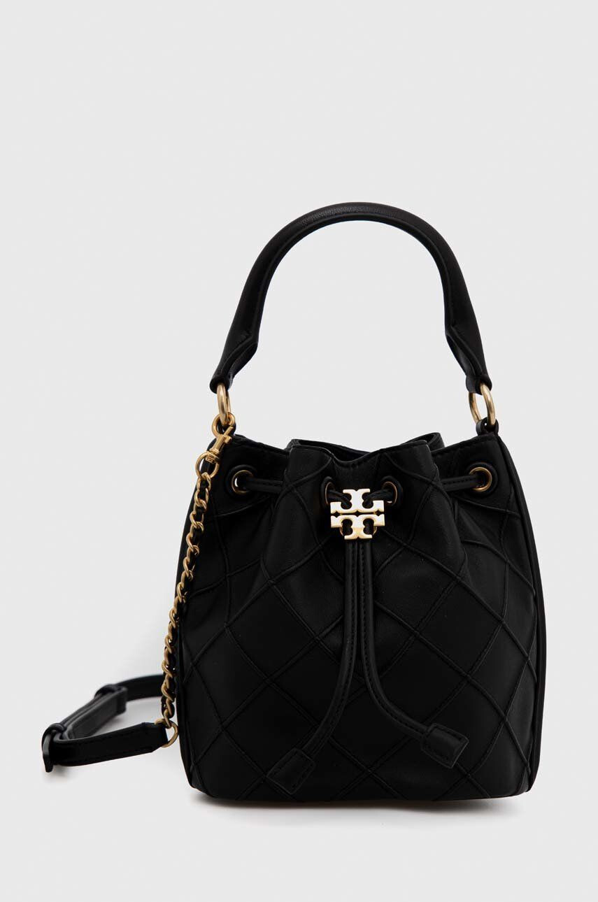 Tory Burch Кожена чанта в черно - Pepit.bg