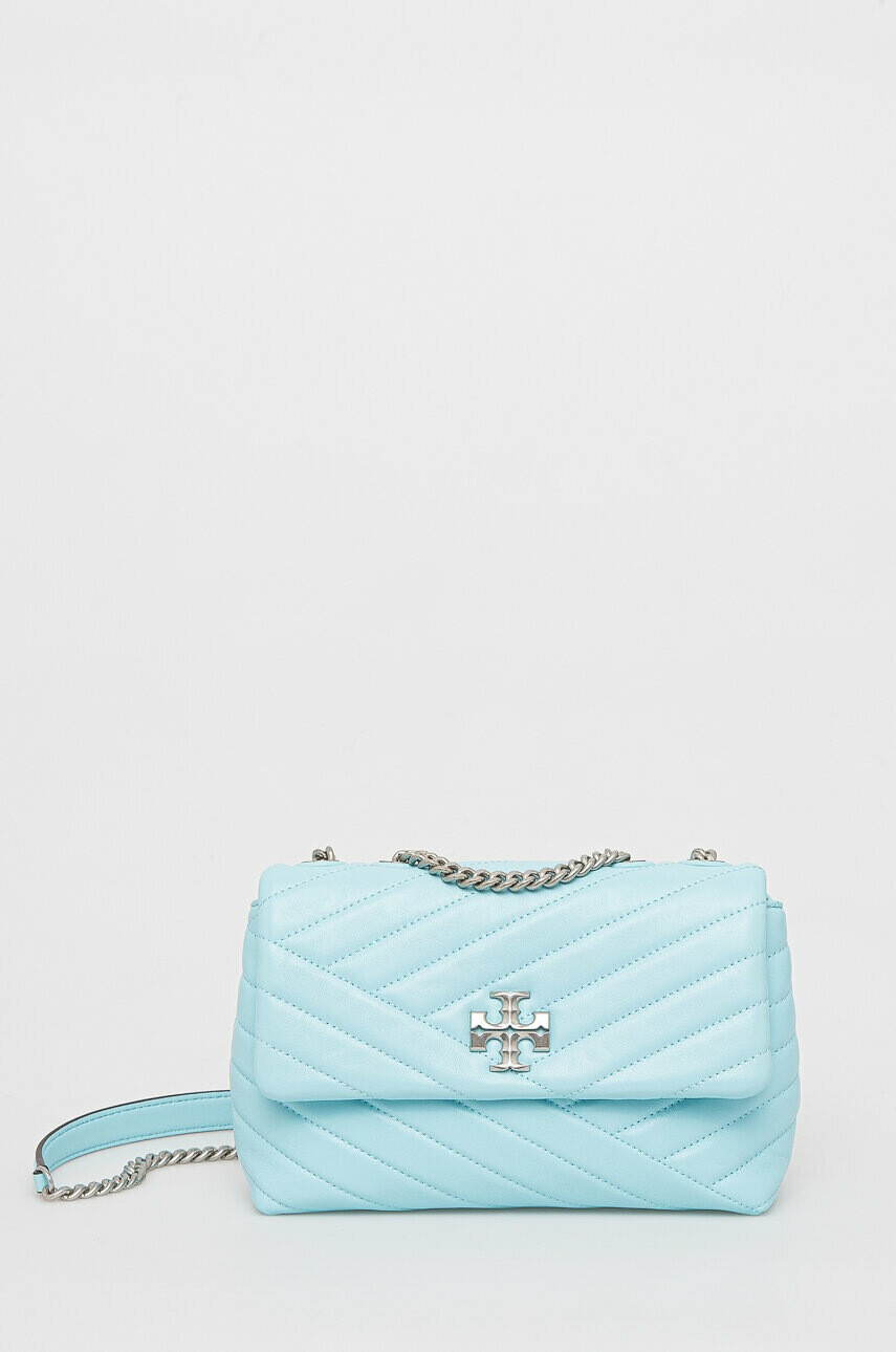 Tory Burch Кожена чанта в синьо - Pepit.bg