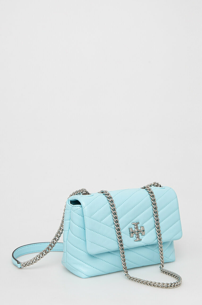 Tory Burch Кожена чанта в синьо - Pepit.bg