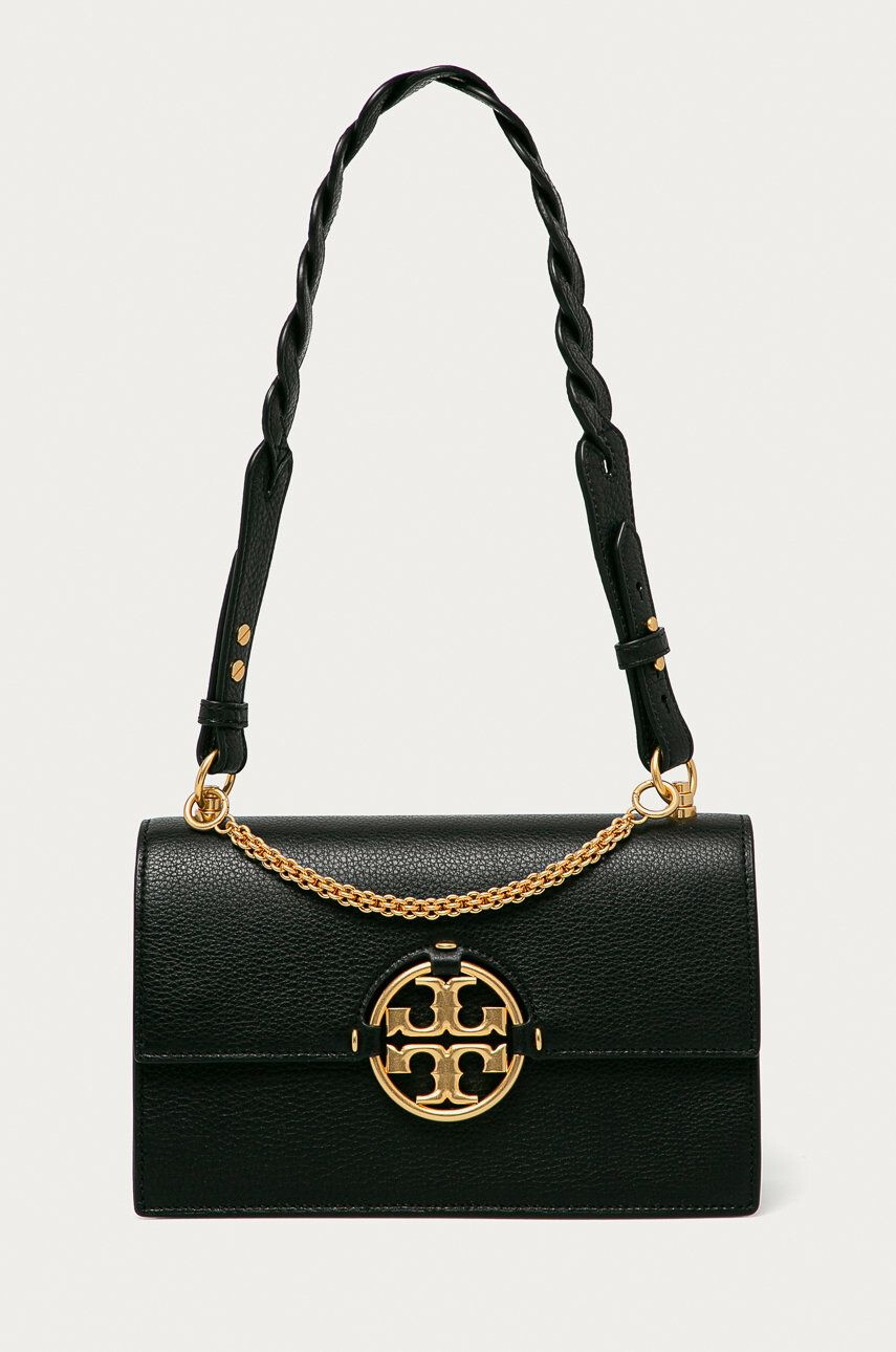 Tory Burch Кожена чанта в черно - Pepit.bg